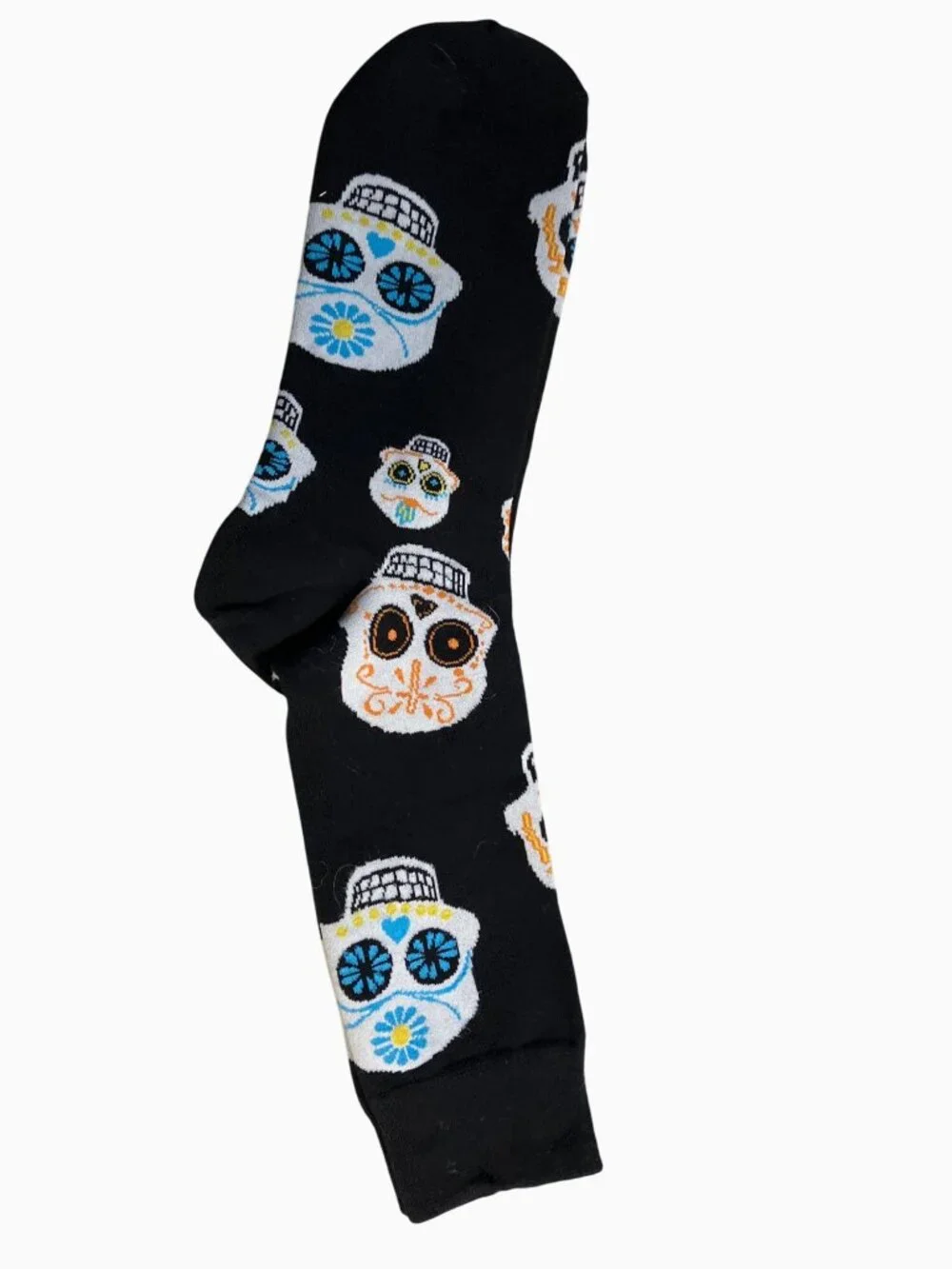 Dia De Los Muertos Halloween Crew Socks One Size Fits Most Polyester & Nylon Mix